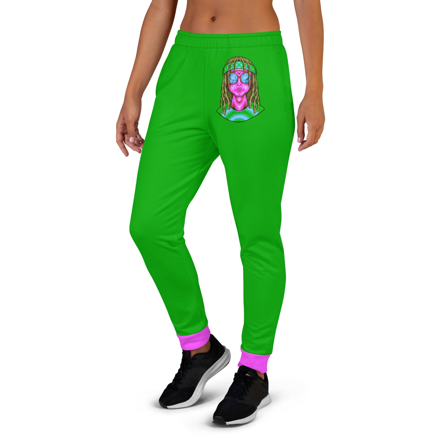 Psychedelic Alien With Dreads Women's Joggers