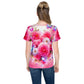 Kids Colorful Flowers crew neck t-shirt