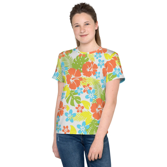 Tropical Hawaiian Flowers Kids T-shirt