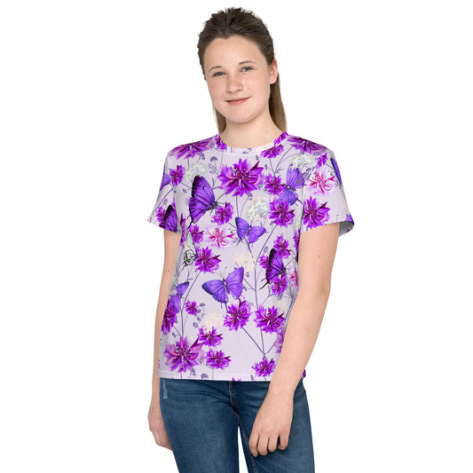 Beautiful Cornflowers and Butterflies Kids T-shirt