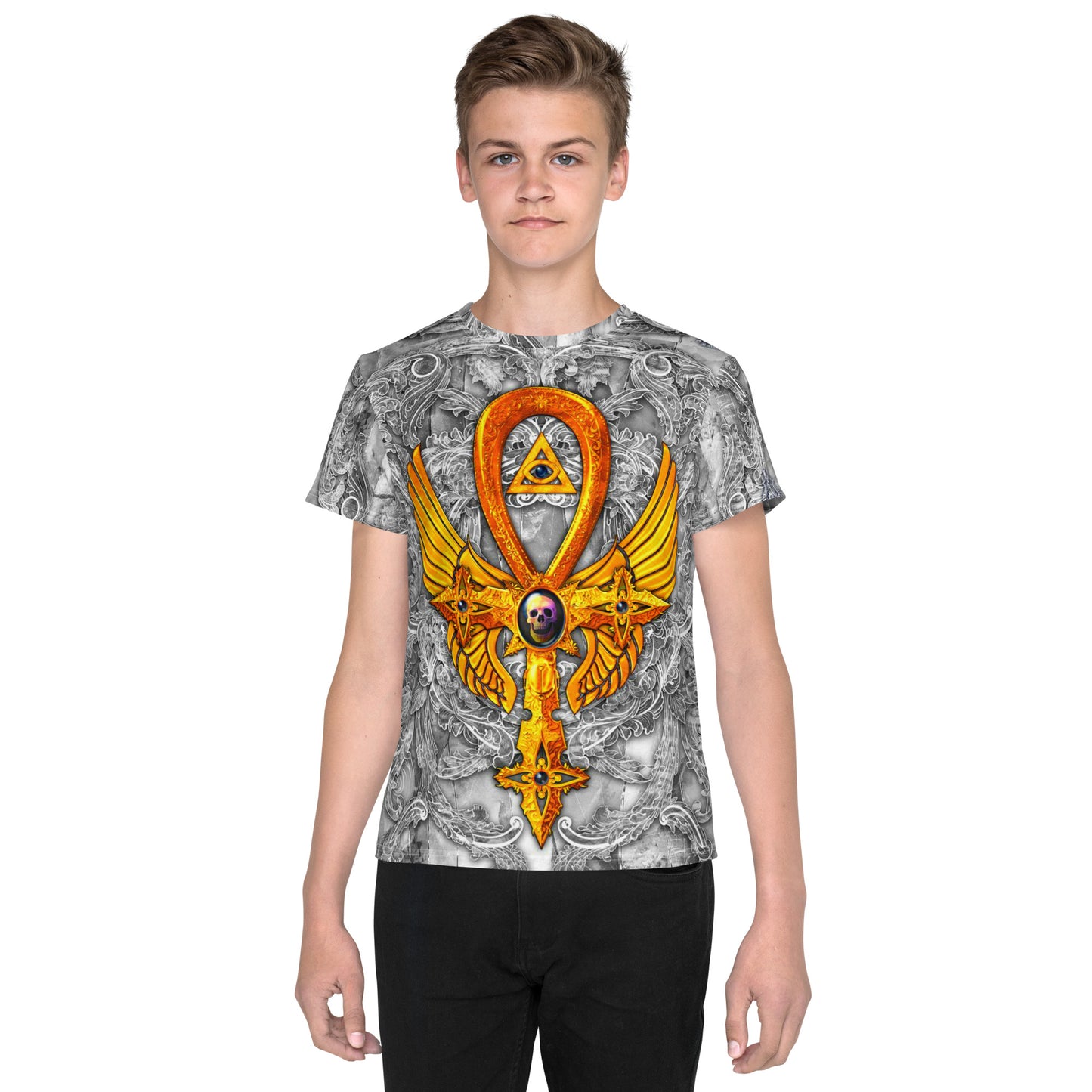 Kid's Egyptian Ankh crew neck t-shirt