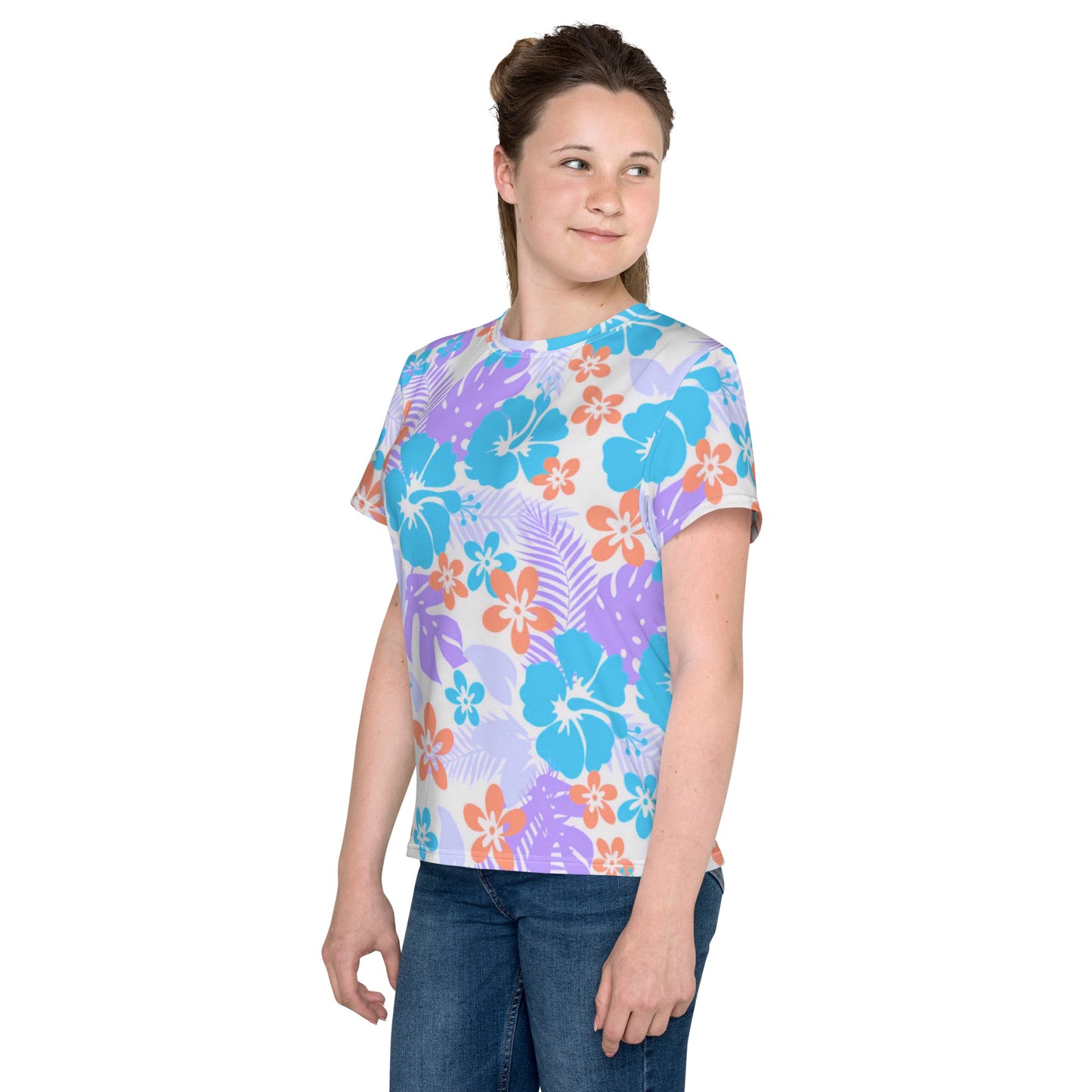 Tropical Hawaiian Flowers Kids T-shirt