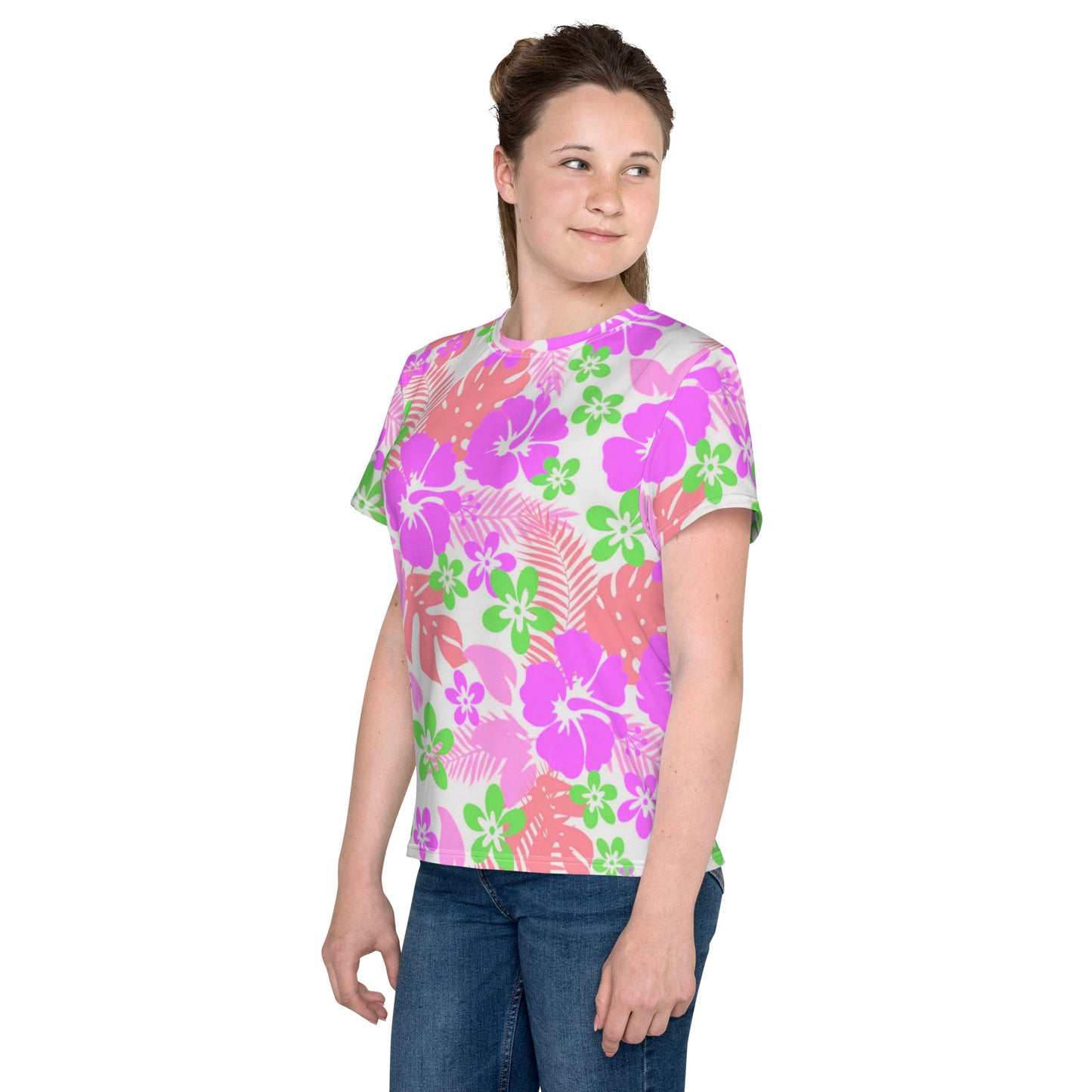 Tropical Hawaiian Flowers Kids T-shirt