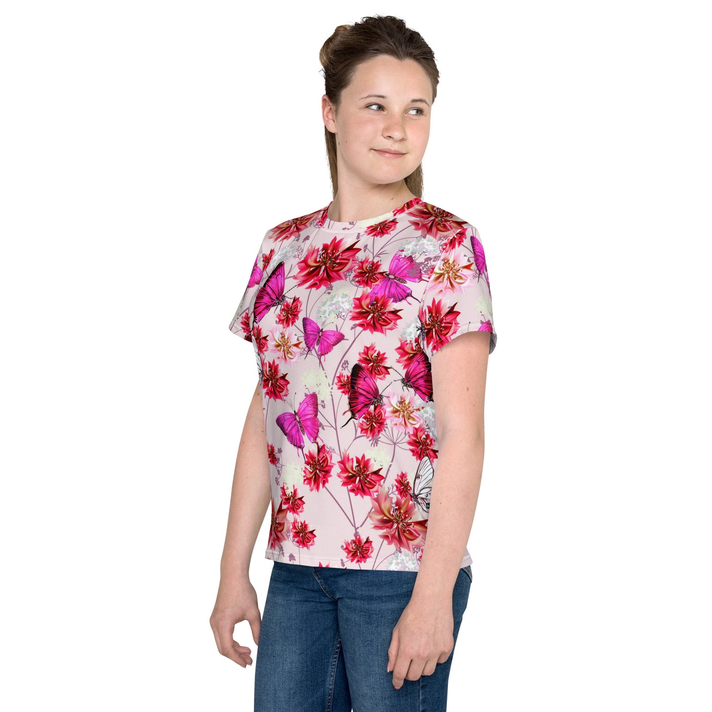 Beautiful Cornflowers and Butterflies Kids T-shirt