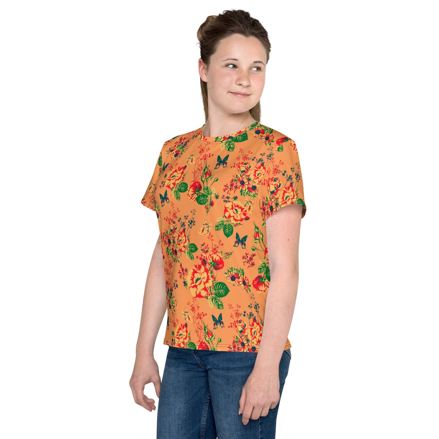 Butterflies and Roses Kids T-shirt