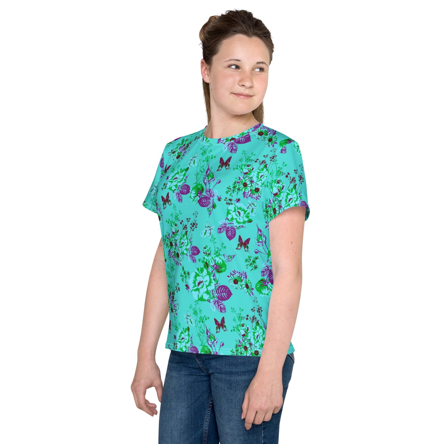 Butterflies and Roses Kids T-shirt