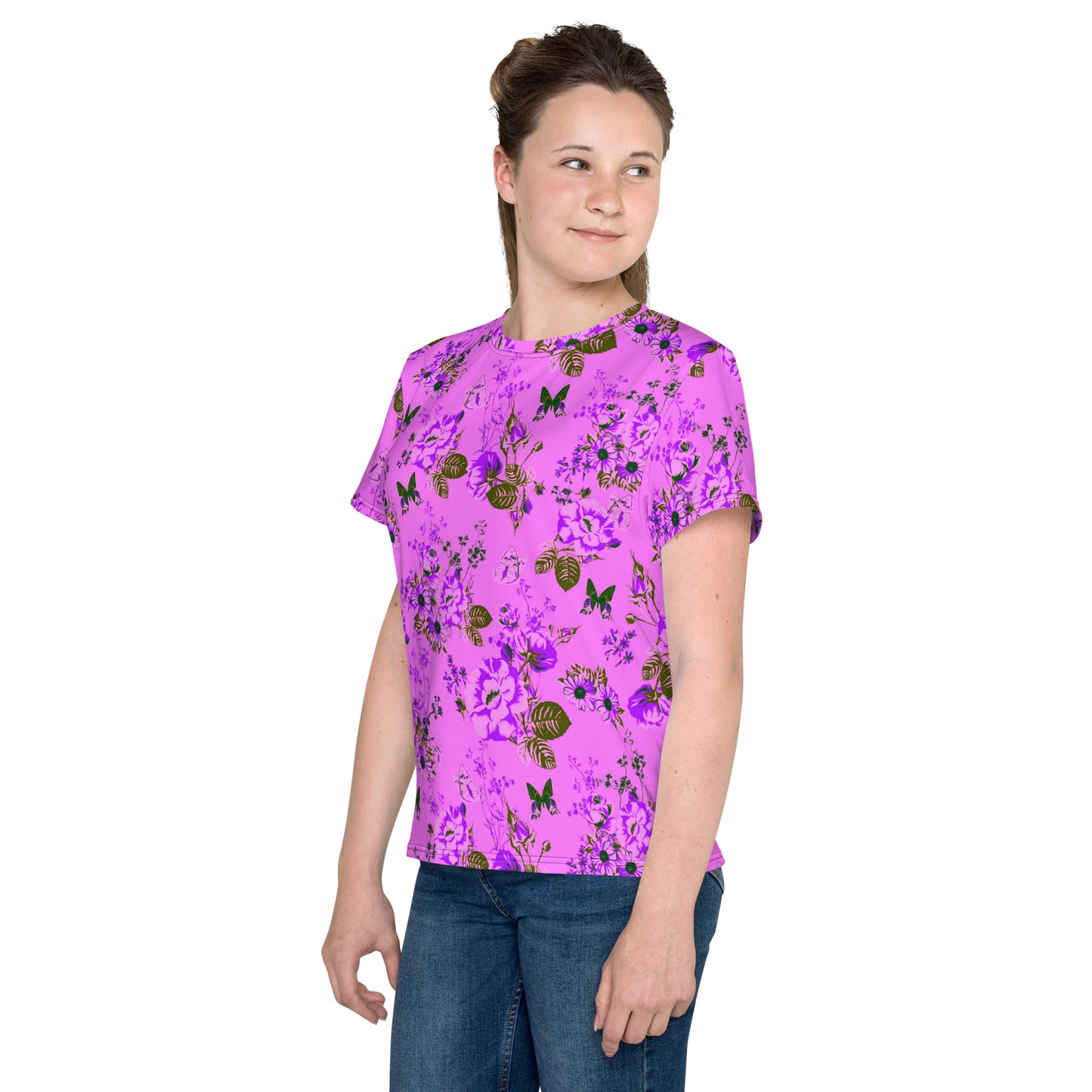 Butterflies and Roses Kids T-shirt