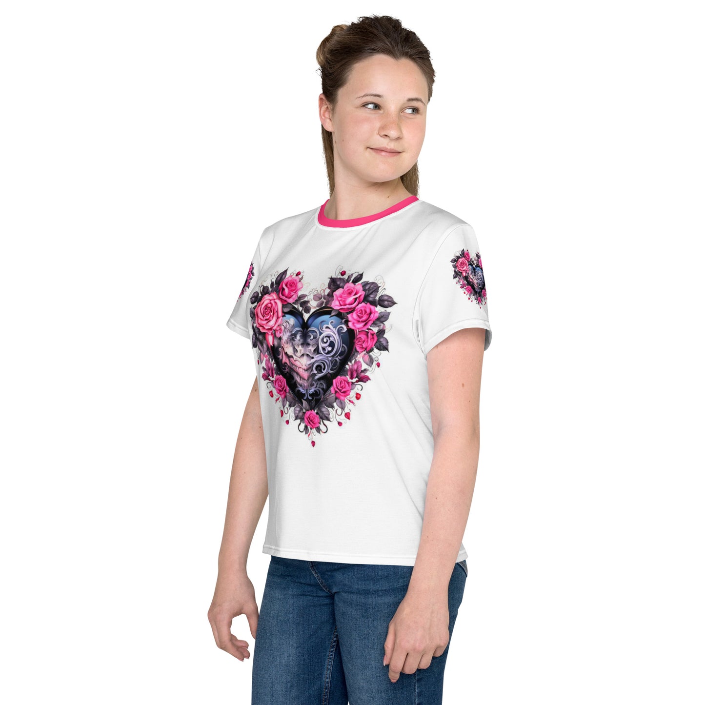 Kids Gothic Heart crew neck t-shirt