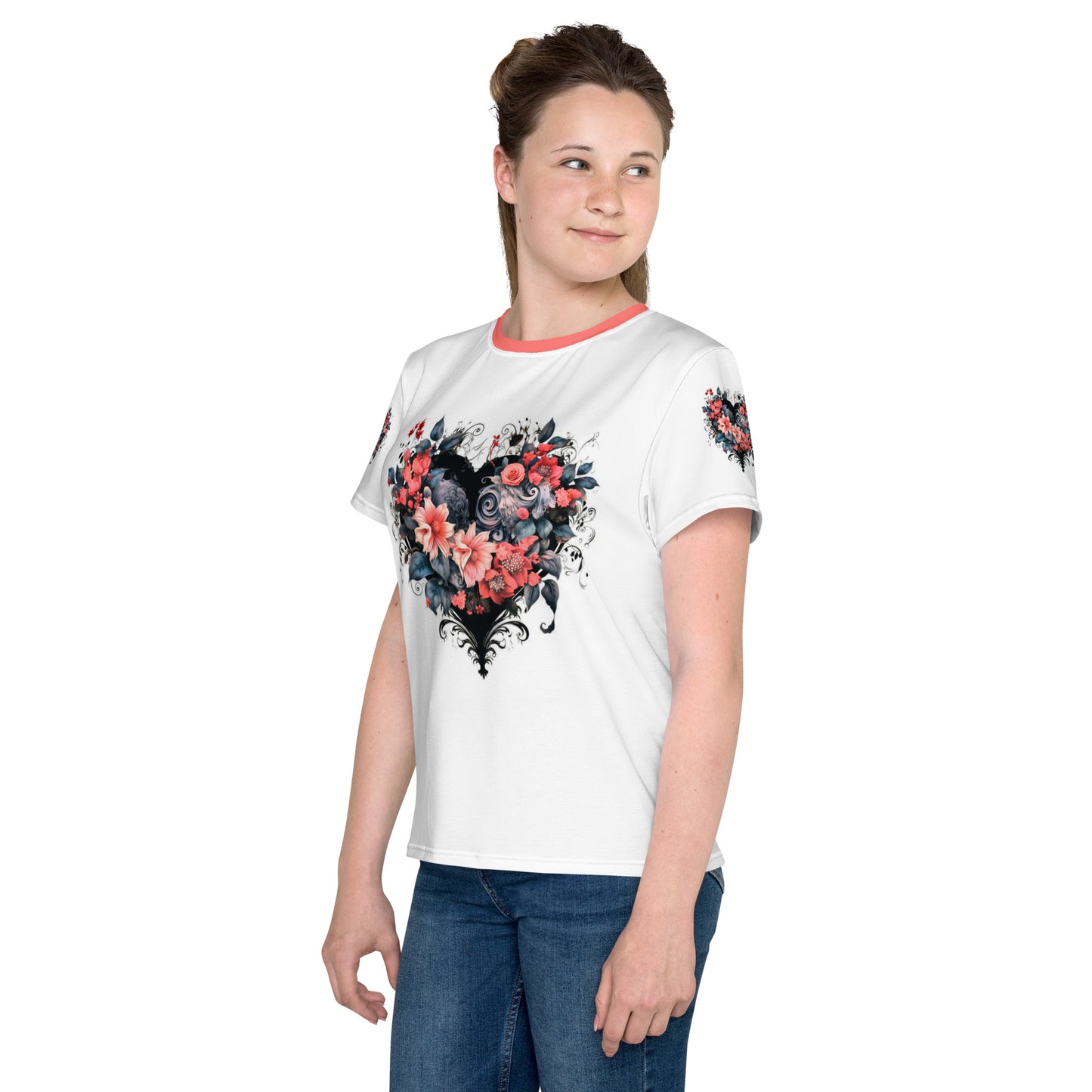 Kids Gothic Heart crew neck t-shirt