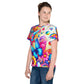 Kids Colorful Flowers crew neck t-shirt