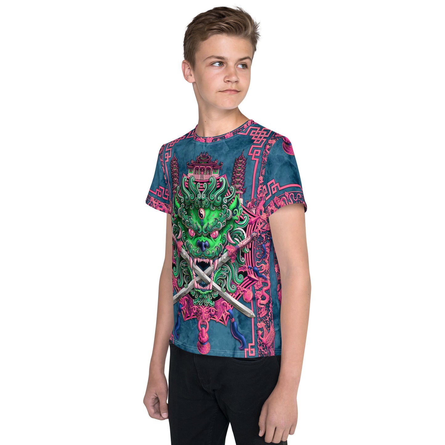 Kids Chinese Dragon crew neck t-shirt