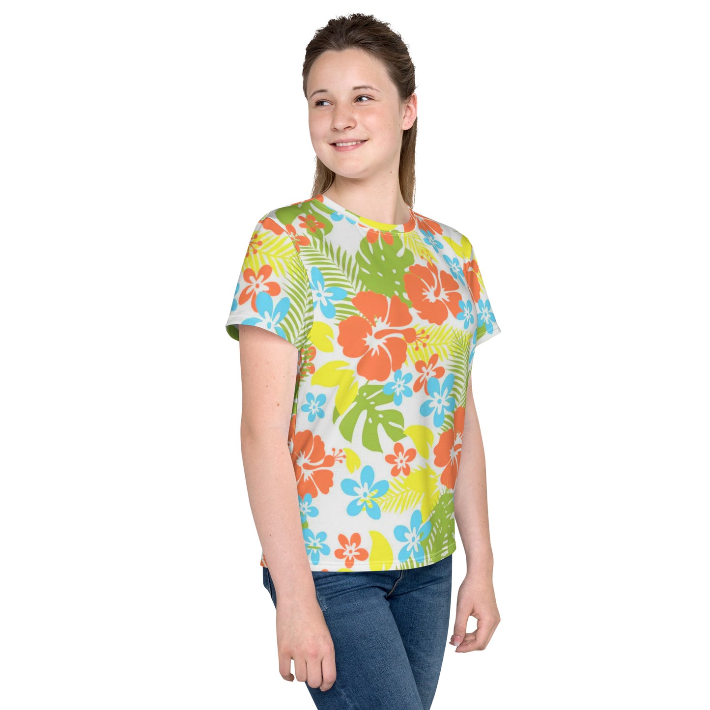 Tropical Hawaiian Flowers Kids T-shirt