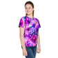 Kids Colorful Flowers crew neck t-shirt