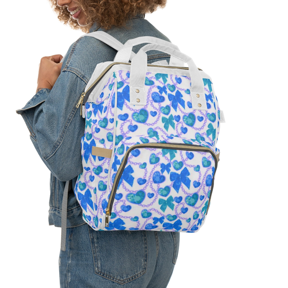 Blue Hearts & Bowes Multifunctional Backpack