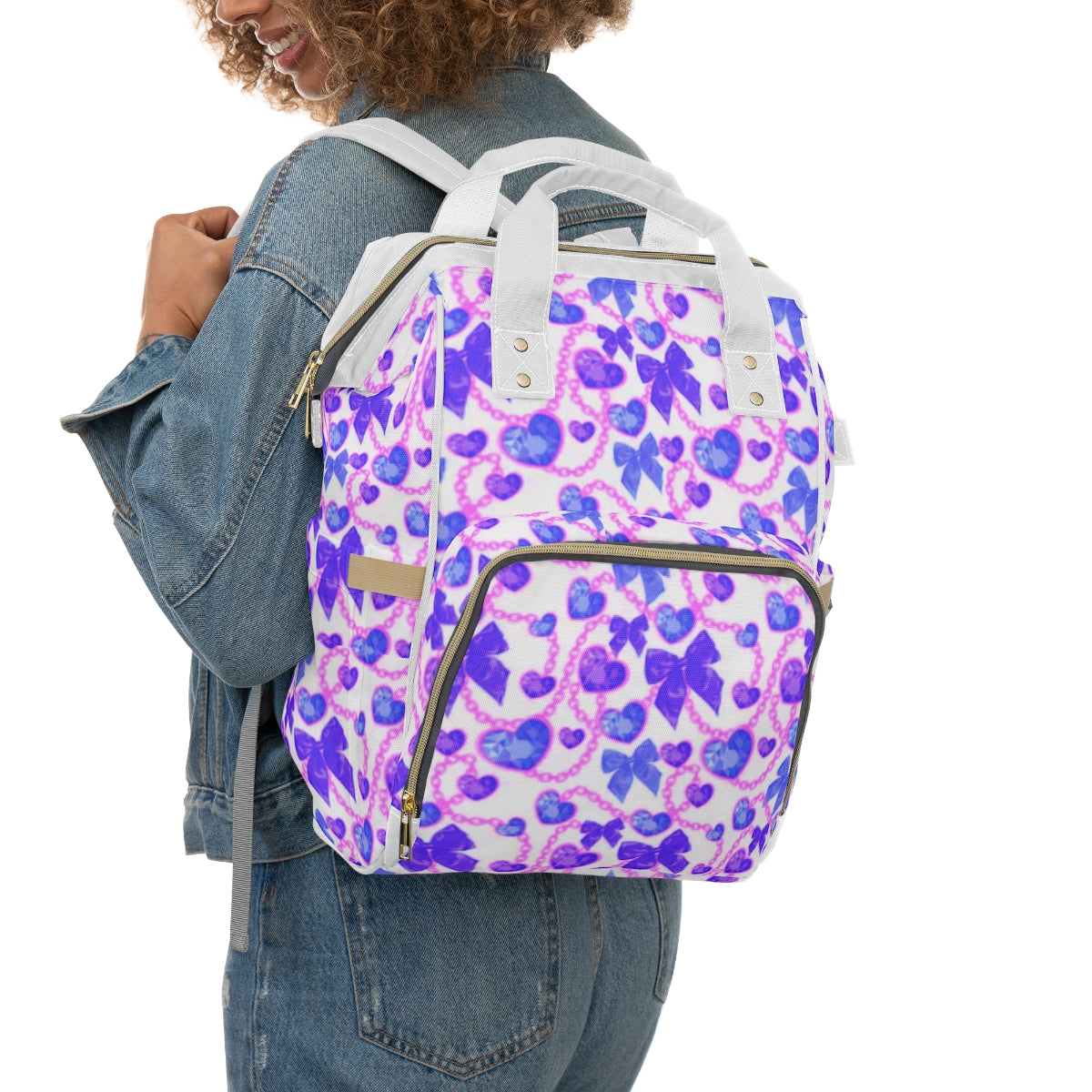 Purple Hearts & Bowes Multifunctional Backpack