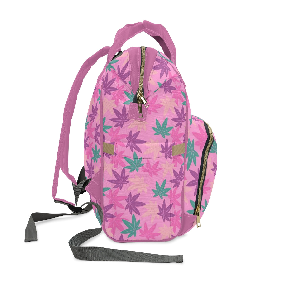 Colorful Pot Leaves Multifunctional Backpack