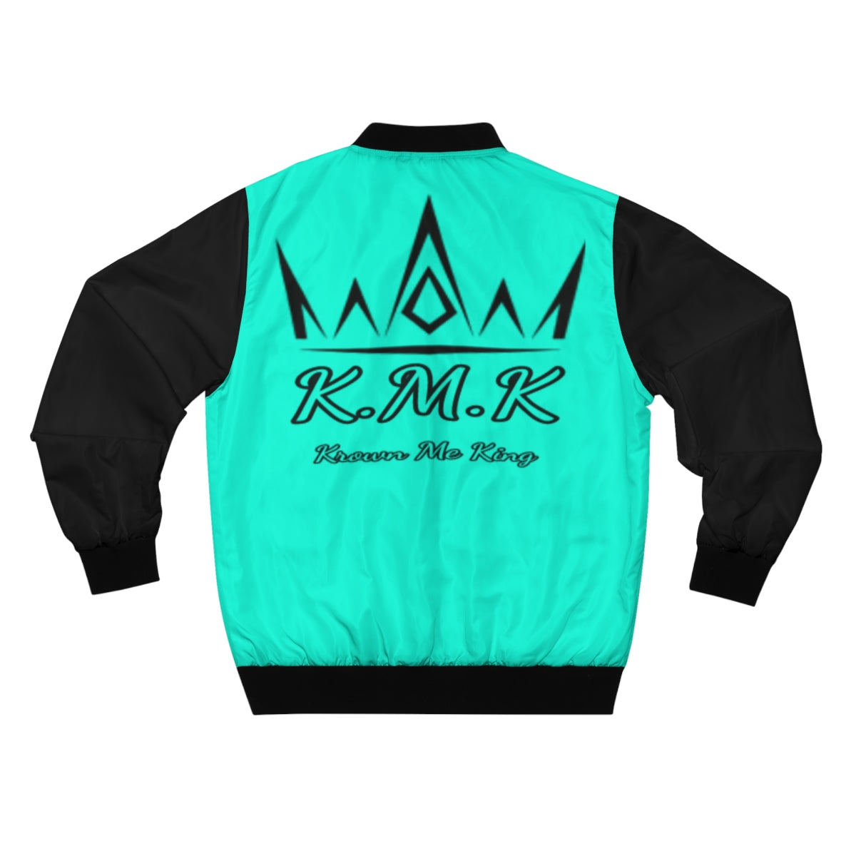 Krown Me King Teal & Black Men's Bomber Jacket