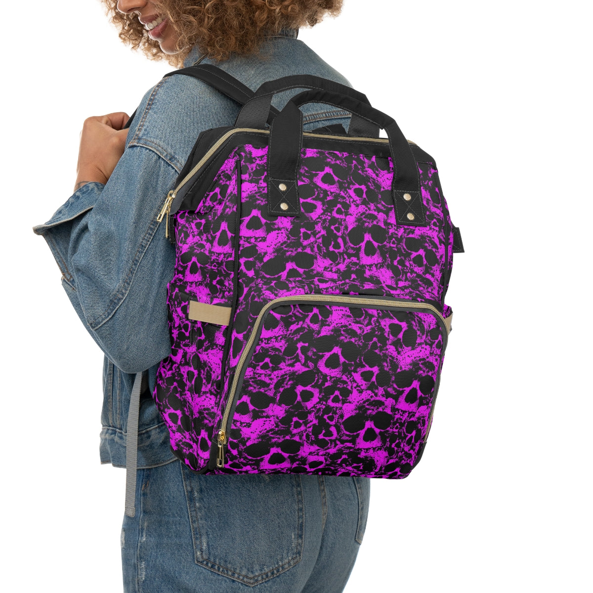 Purple Skull Gang Multifunctional Backpack