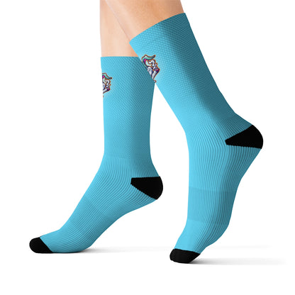 Blue & Teal Stoners Only Rabbit Crew Socks