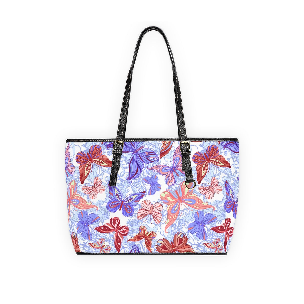 Beautiful Colorful Butterflies PU Leather Shoulder Bag