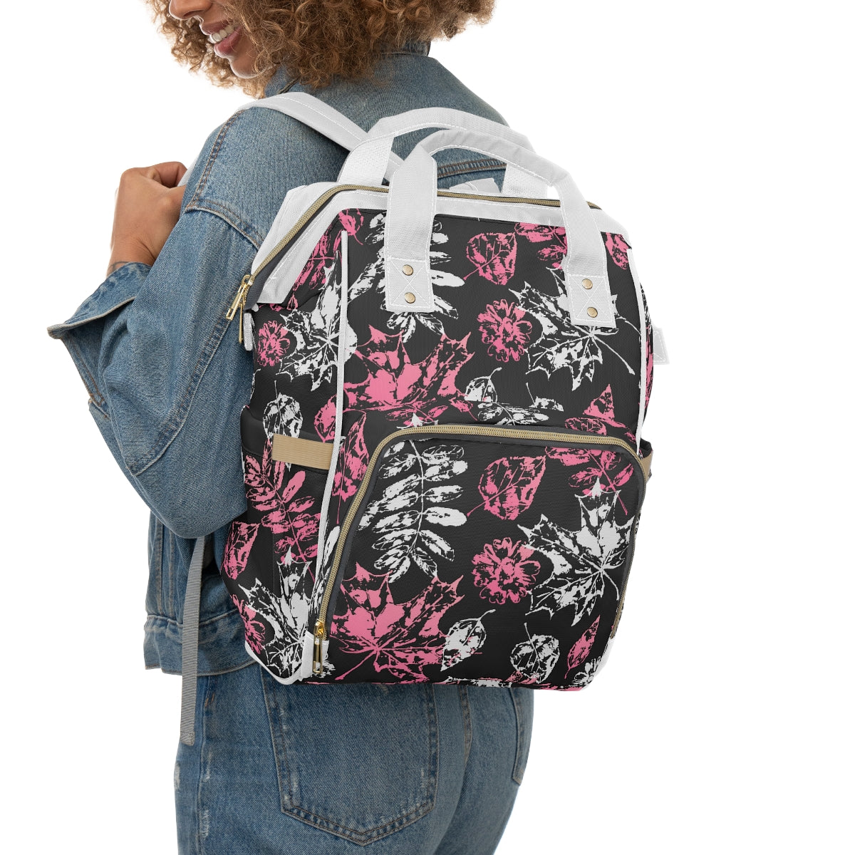 Colorful Autumn Leaves Multifunctional Backpack