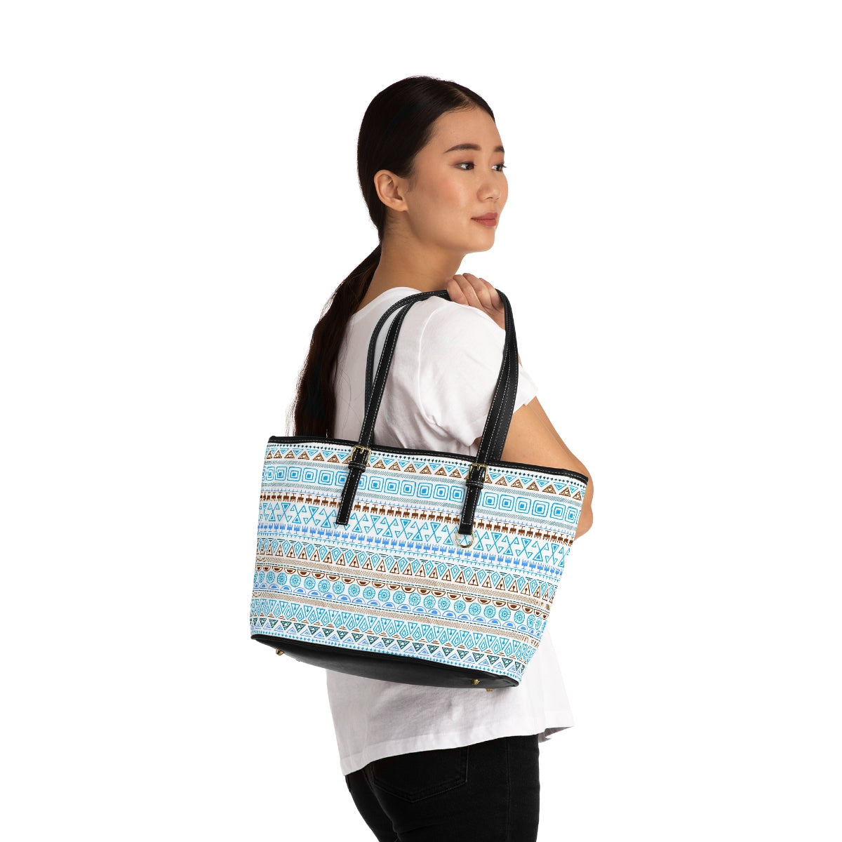 Ethnic Tribal PU Leather Shoulder Bag