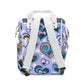 Colorful Doodle Hearts Multifunctional Backpack