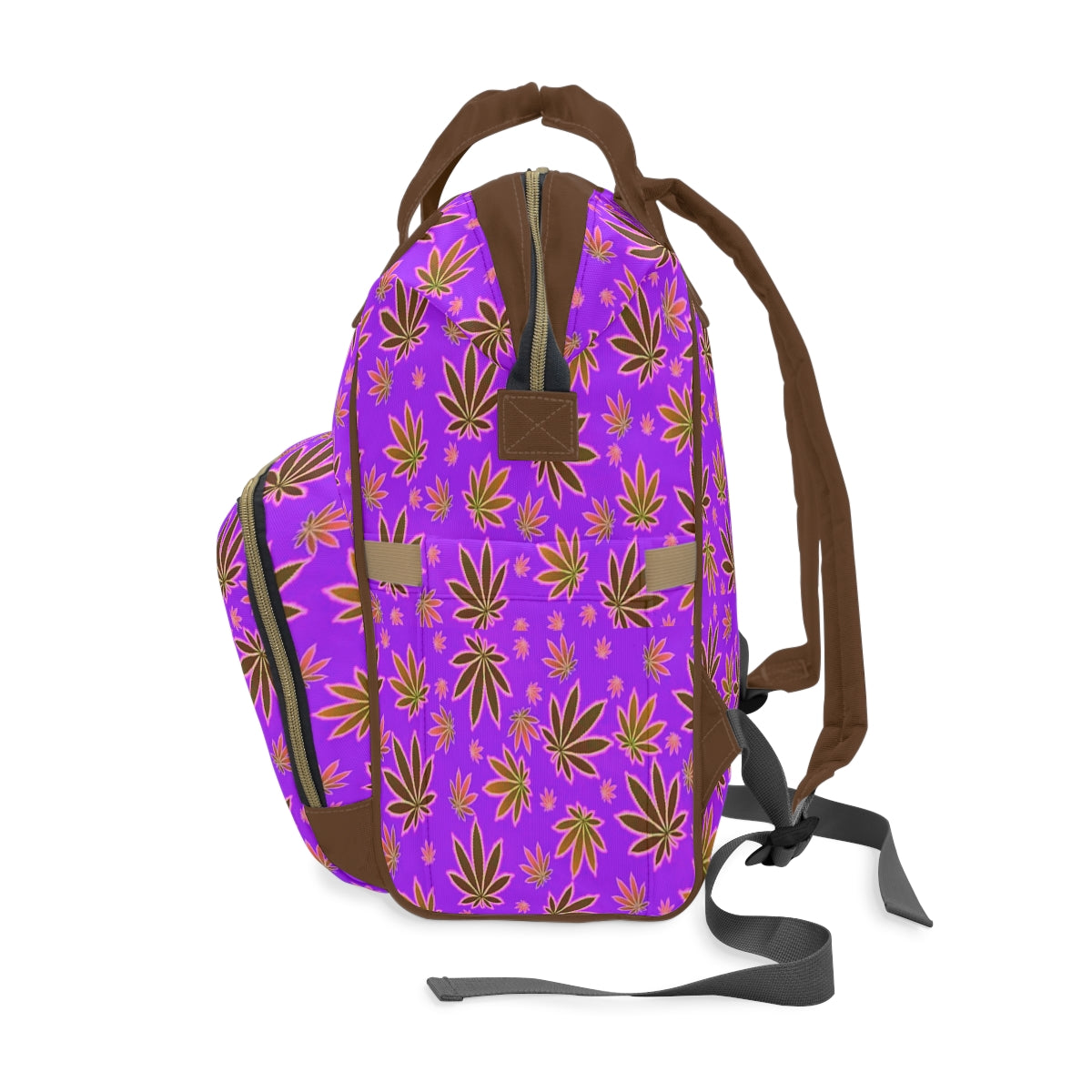 Colorful Pot Leaves Multifunctional Backpack