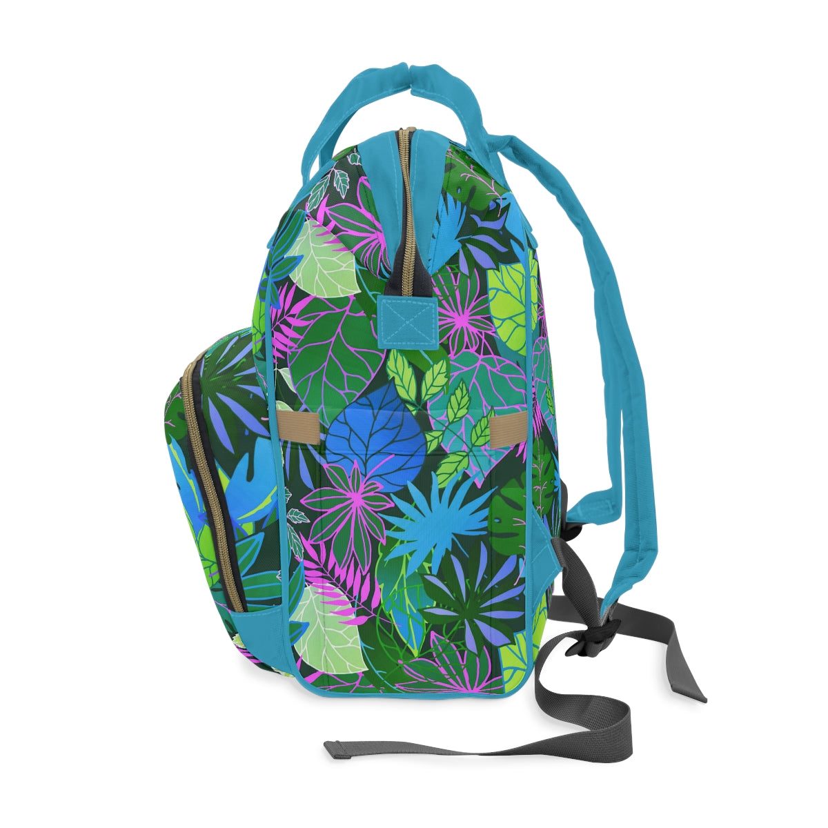 Neon Leaves Multifunctional Backpack