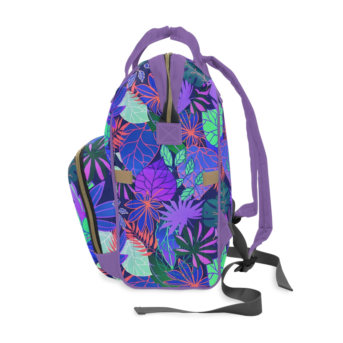 Neon Leaves Multifunctional Backpack