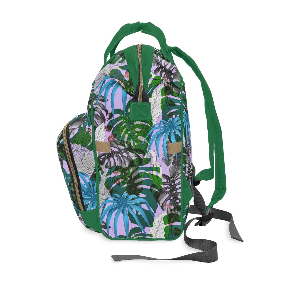 Tropical Leaves Multifunctional Backpack