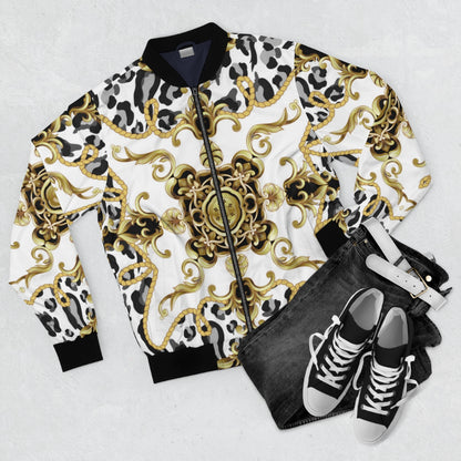 Bellafontes Animal Print Bomber Jacket