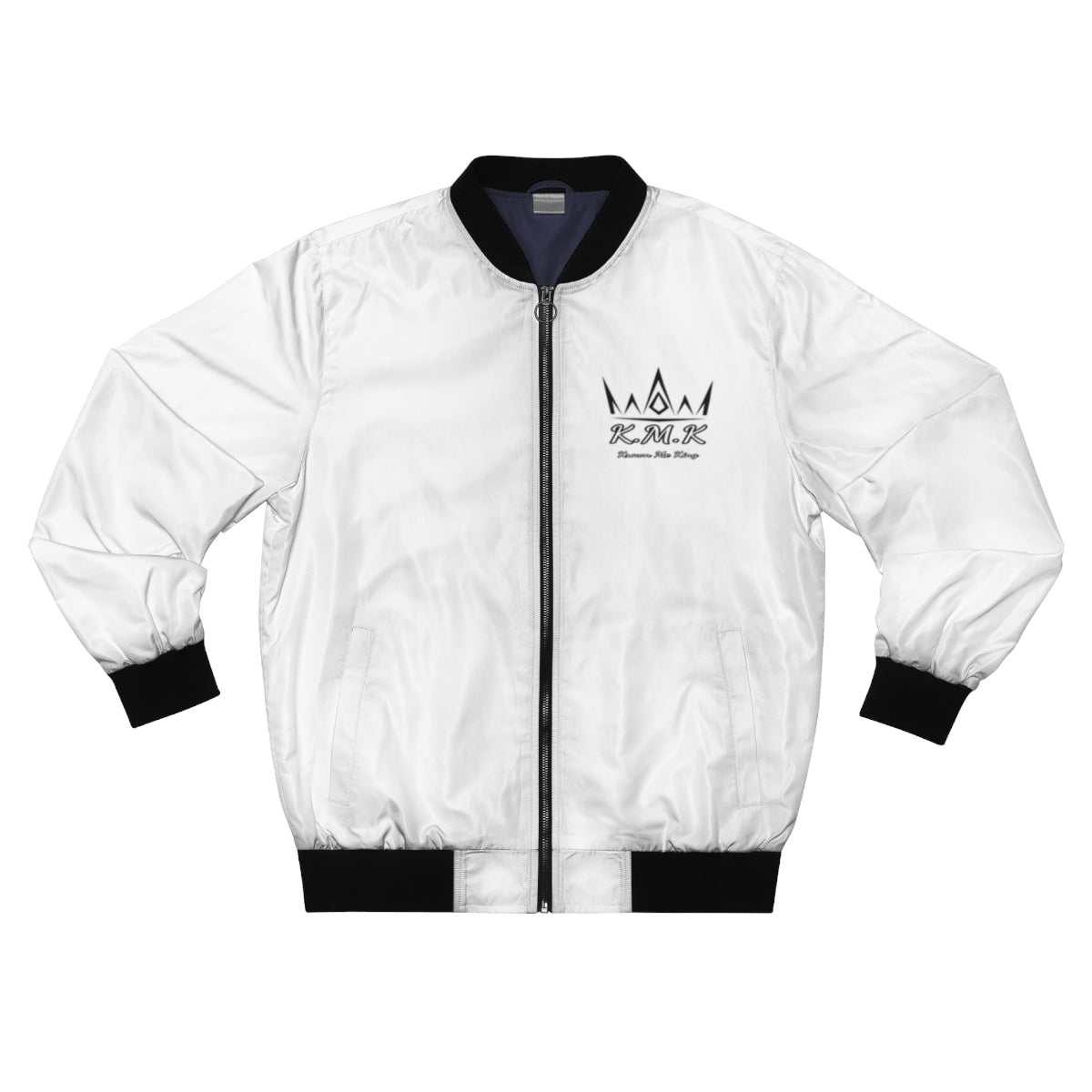 Krown Me King White Men's Bomber Jacket