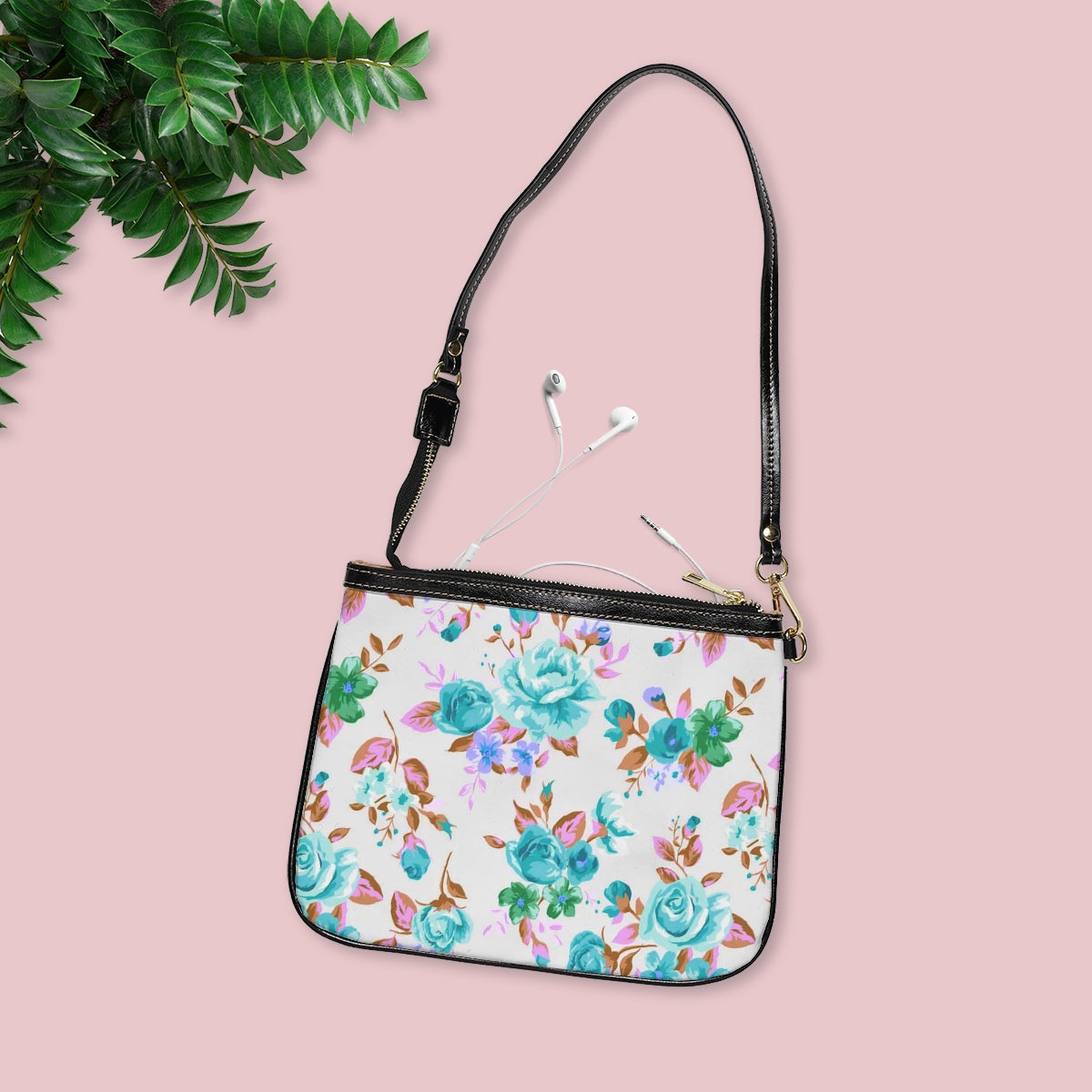 Vintage Tropical Flowers Small Shoulder Bag