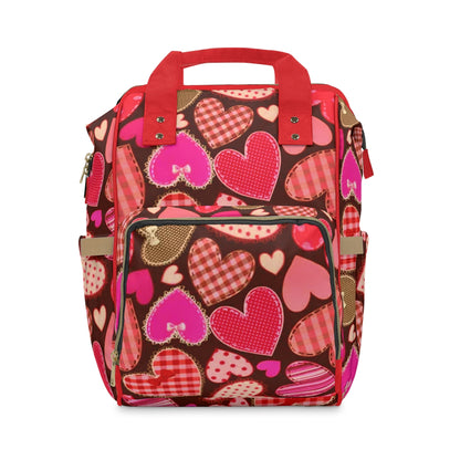 Cute Red Hearts Multifunctional Backpack