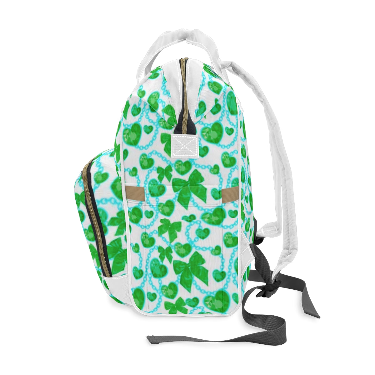 Green Hearts & Bowes Multifunctional Backpack