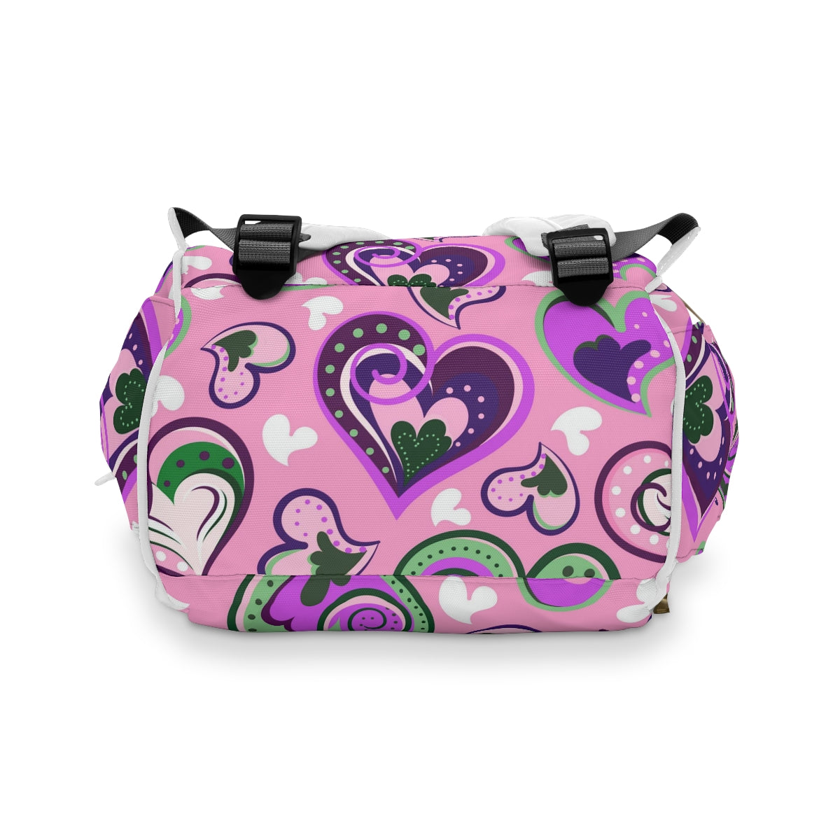 Colorful Doodle Hearts Multifunctional Backpack