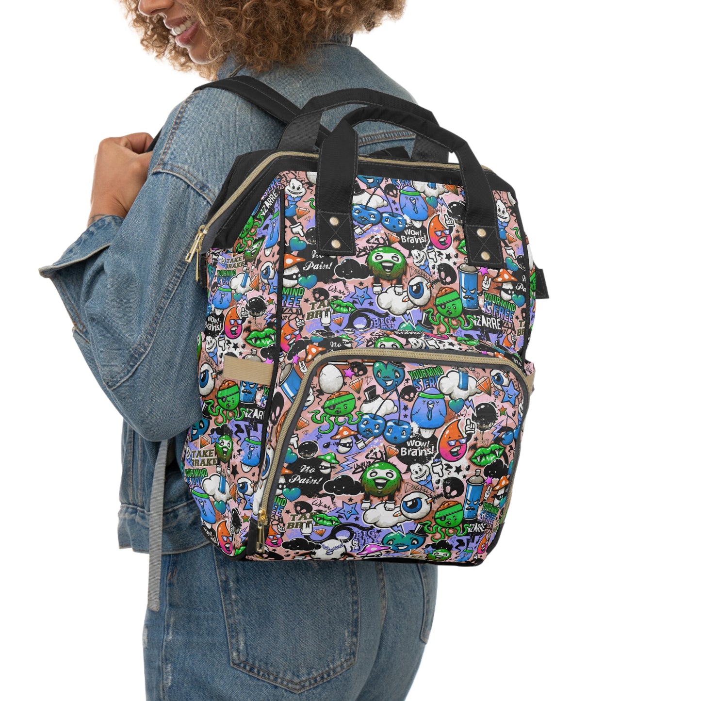 Graffiti Style Multifunctional Backpack