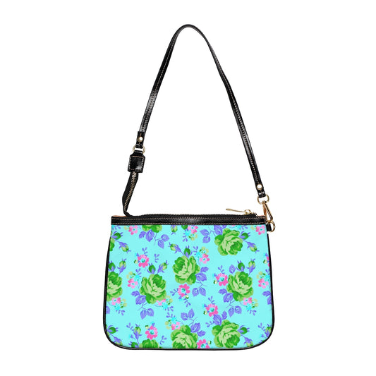 Beautiful Green Roses Small Shoulder Bag