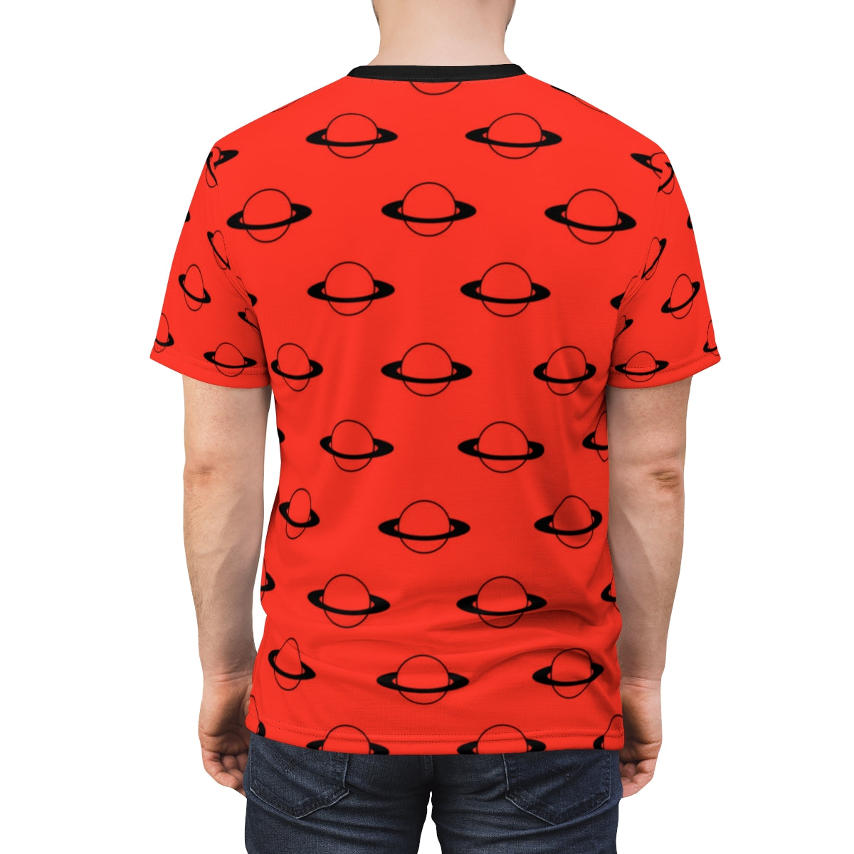 Red & Black Planet Cut & Sew Tee