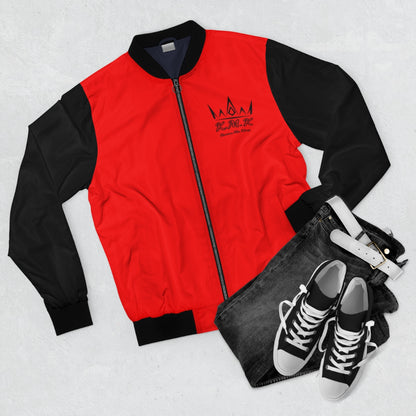 Krown Me King Red & Black Men's Bomber Jacket