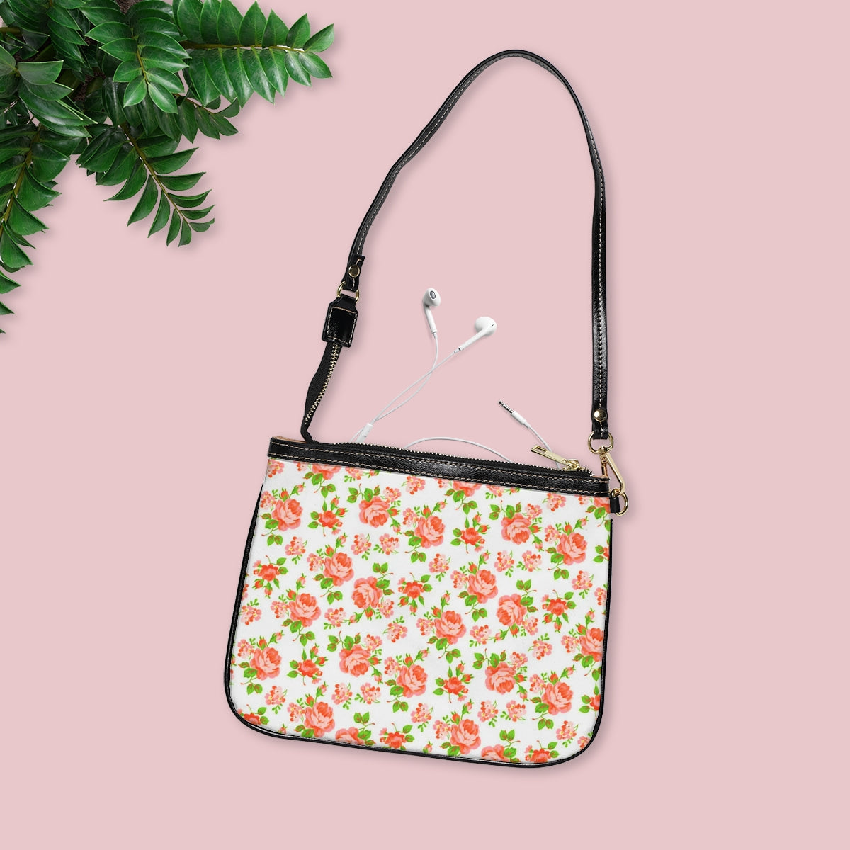 Beautiful Pink Roses Small Shoulder Bag