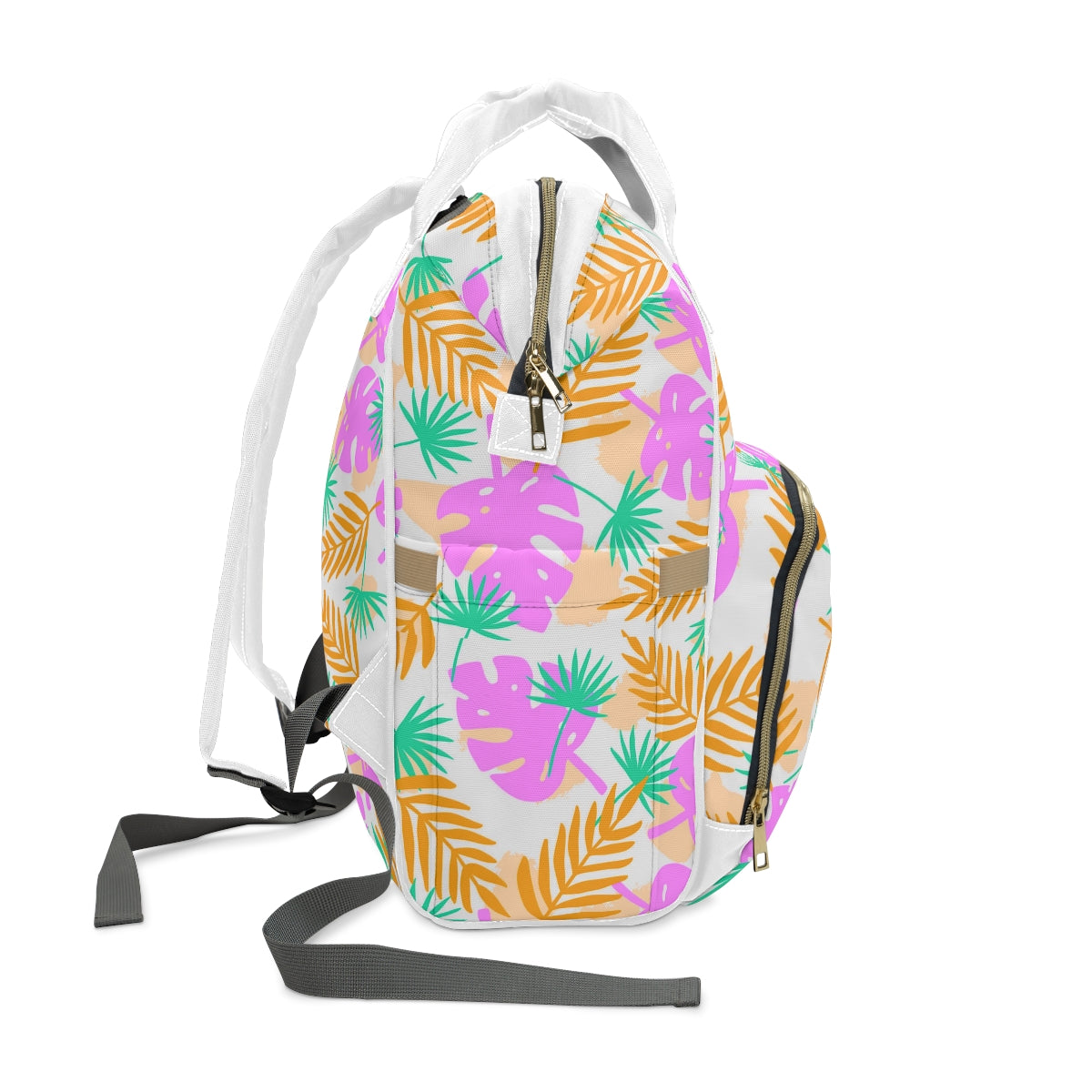 Tropical Leaves Multifunctional Backpack