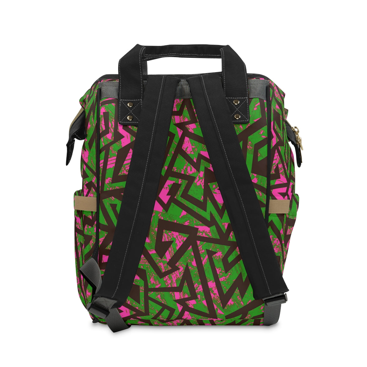 Colorful Geometric Multifunctional Backpack