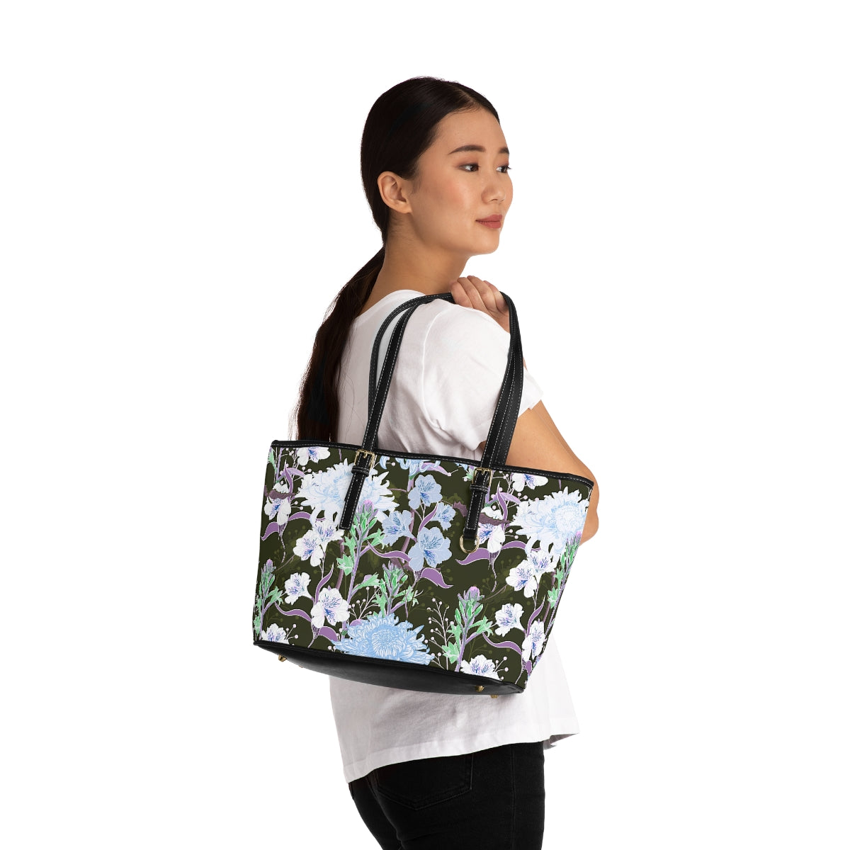 Cris'Sai's Pretty Little Flowers PU Leather Shoulder Bag