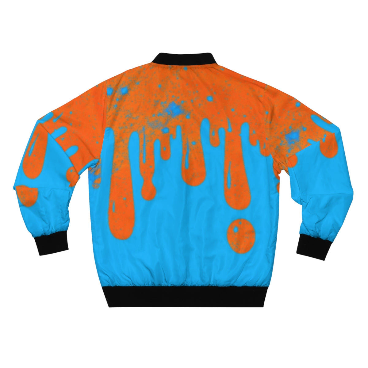 Drippy Orange & Blue Bomber Jacket