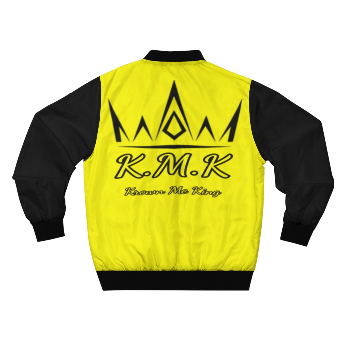 Krown Me King Yellow & Black Men's Bomber Jacket