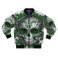 Green Sugar Skull Bomber Jacket