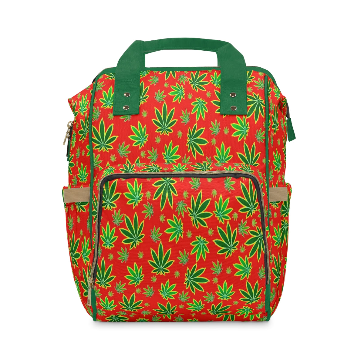 Colorful Pot Leaves Multifunctional Backpack