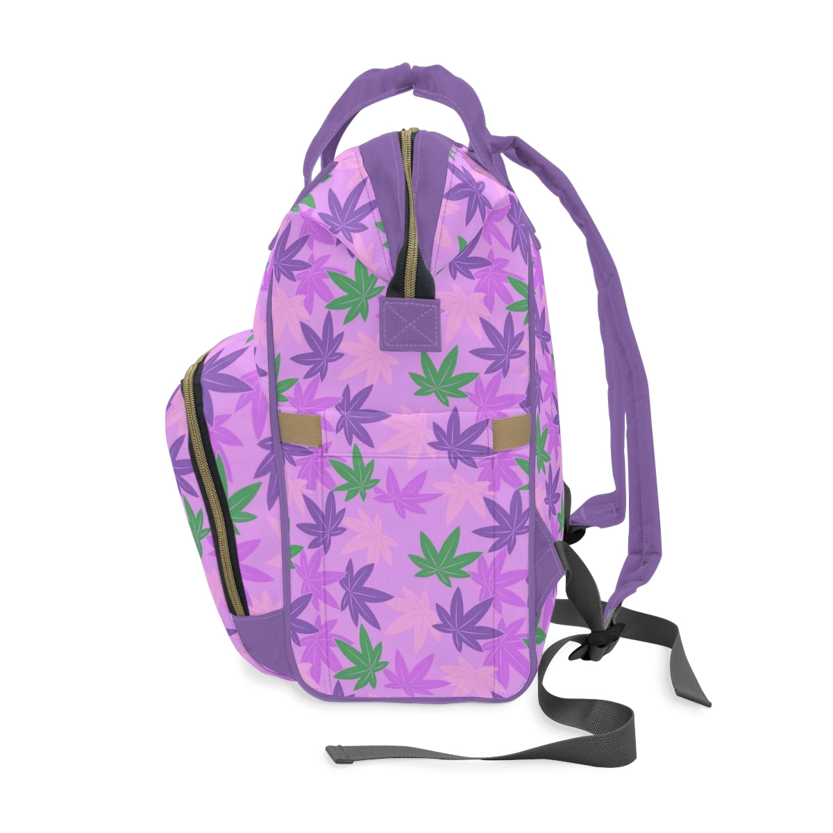 Colorful Pot Leaves Multifunctional Backpack